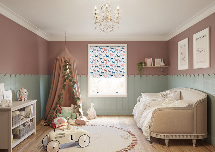 Butterfly Garden, Crystal - Twist&Fit Roman Blind - Image 8